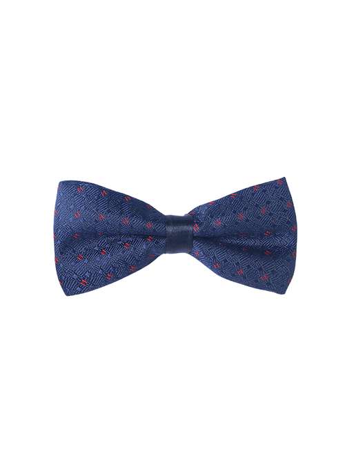 navy blue polyester bow tie - 14394091 - Very Small Image - 1