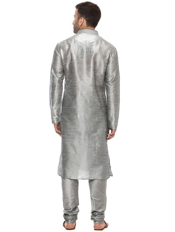 men solid kurta churidar set - 14431422 - Standard Image - 2