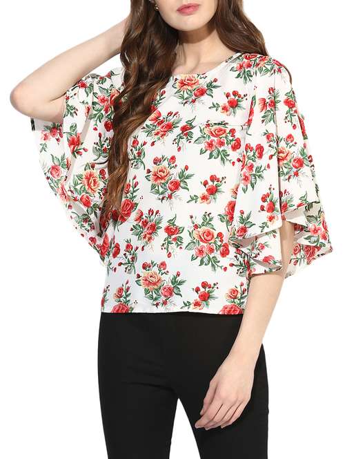 white bell sleeved top - 14441222 - Very Small Image - 1