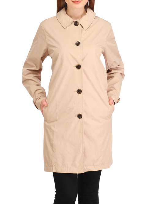 beige coatigan casual coat - 14613953 - Very Small Image - 1