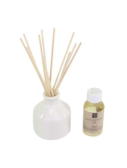 lavender fields reed diffuser with oil & plain reeds - 14662387 - Very Small Image - 1