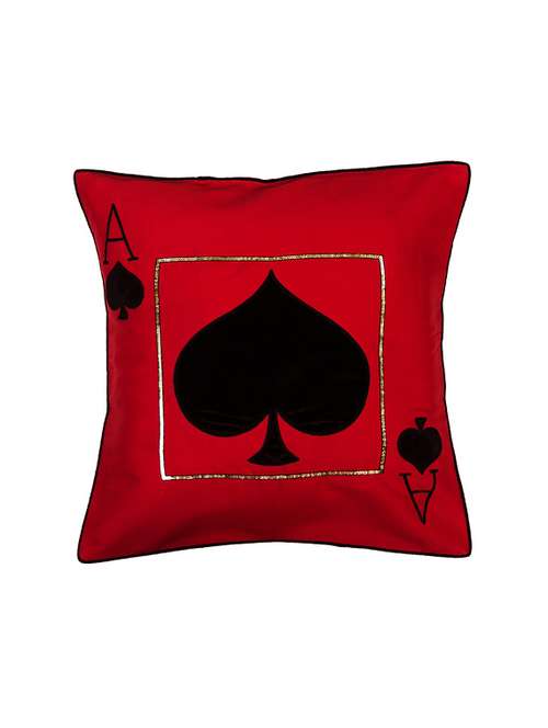 ace of spade red cushion cover - 14724227 - Very Small Image - 1