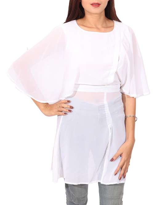 white solid tunic - 14787645 - Very Small Image - 1