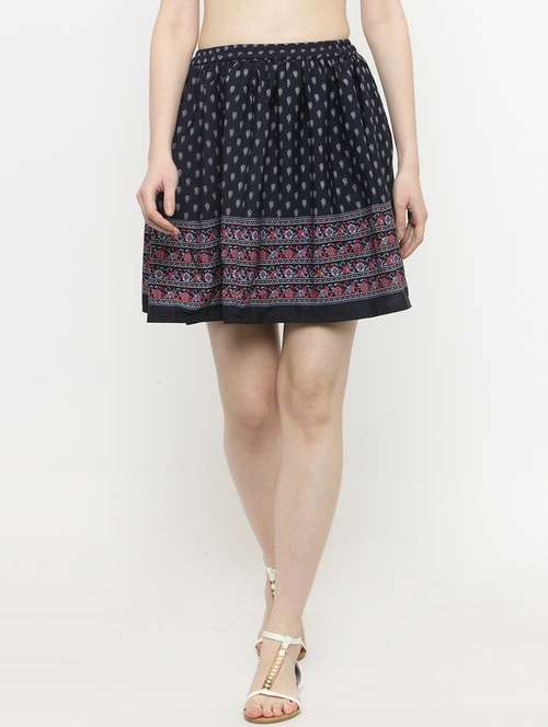 black printed flared skirt - 14811729 - Very Small Image - 1