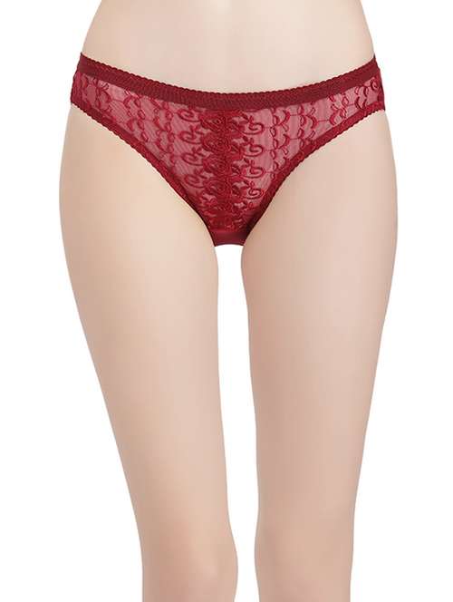 red sheer bikini panty - 14842385 - Very Small Image - 1