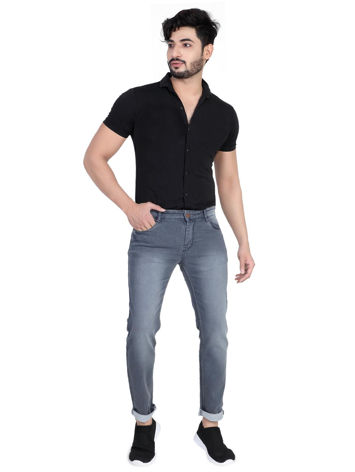 mens slim fit plain jeans - 14871125 - Standard Image - 3