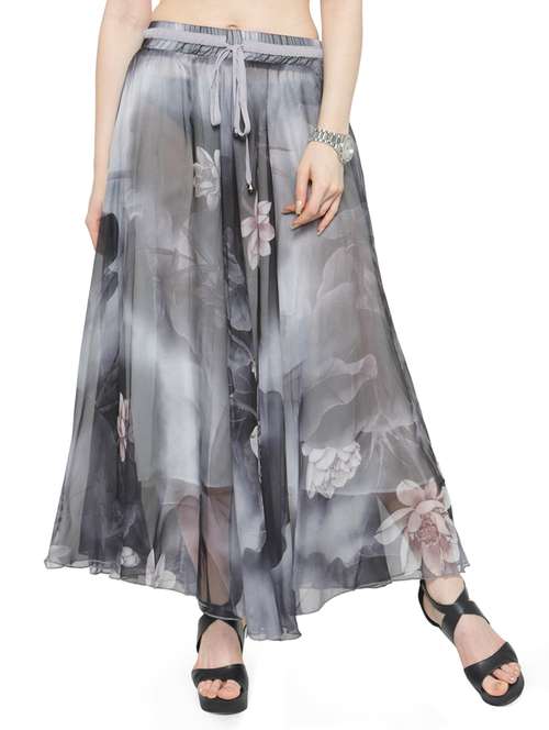 multi colored chiffon maxi skirt - 14921489 - Very Small Image - 1