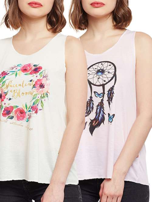 set of 2 multi colored tank tee - 14924410 - Very Small Image - 1
