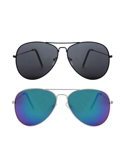 abner aviator, aviator sunglasses (black, blue) - 14931184 - Very Small Image - 1