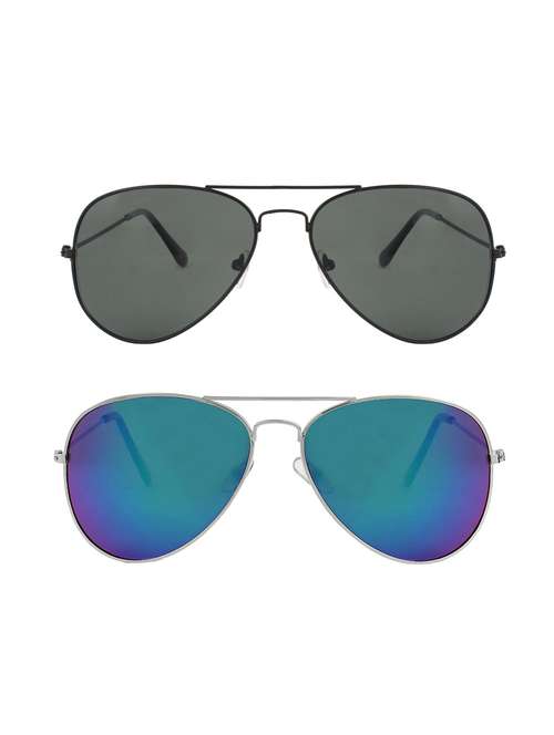 abner aviator, aviator sunglasses (black, blue) - 14931189 - Very Small Image - 1