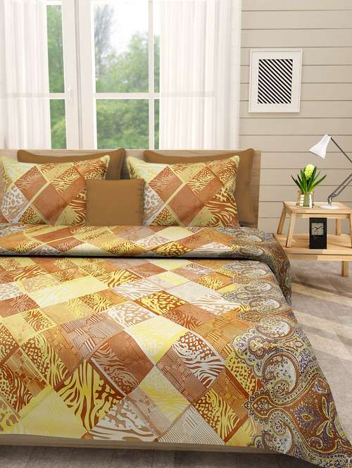 animal print double bed sheet with 2 pillow cover - 14941892 - Very Small Image - 1