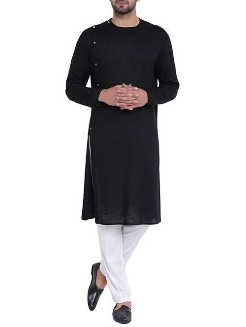 black rayon long kurta - 14961368 - Very Small Image - 1
