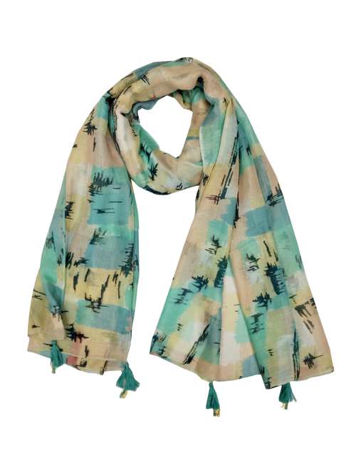 multi colored polyester scarf - 14963102 - Very Small Image - 1