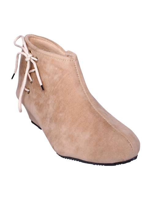 beige suede ankle boot - 14981012 - Very Small Image - 1