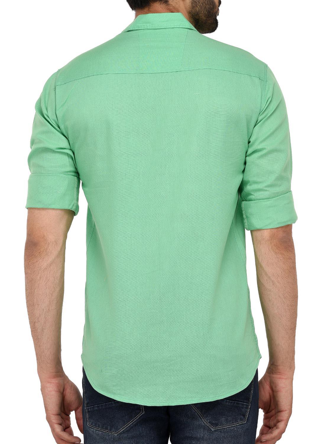 mens solid casual shirt - 14998954 - Zoom Image - 2