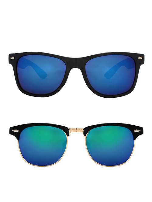 zyaden combo of two sunglasses wayfarer & clubmaster-combo-2175 - 15042433 - Very Small Image - 1
