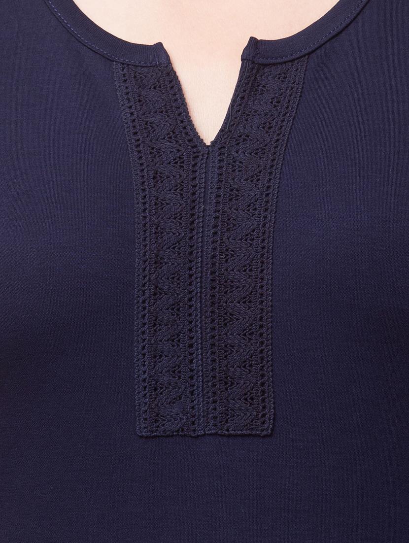 women's straight notch neck top - 15051943 - Standard Image - 5
