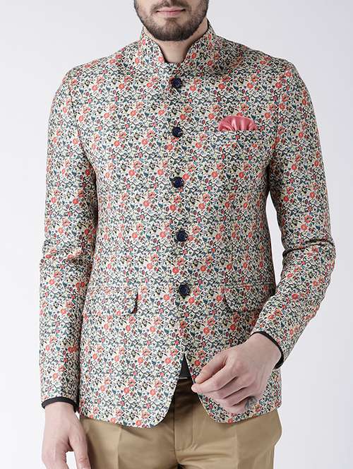 multi colored polyester casual blazer - 15084396 - Very Small Image - 1