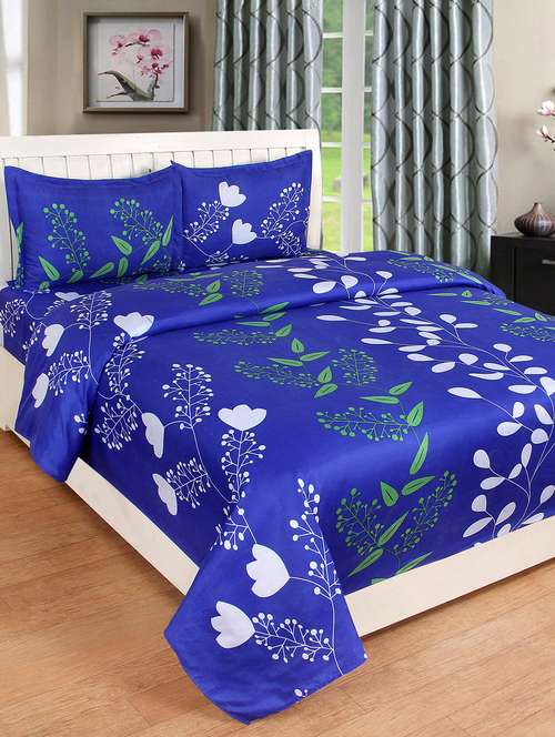polycotton double bedsheet with 2 pillow covers - 15090261 - Very Small Image - 1