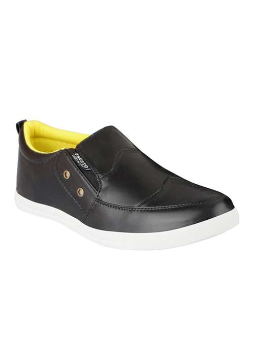 black leatherette casual slipon - 15125833 - Very Small Image - 1