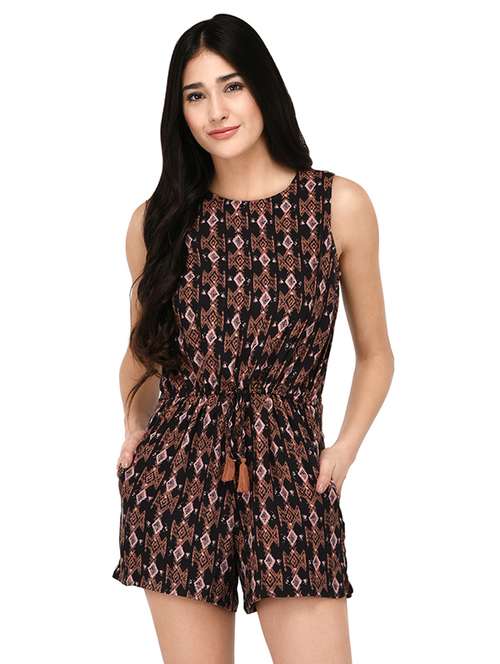 black printed jumpsuit - 15141491 - Very Small Image - 1