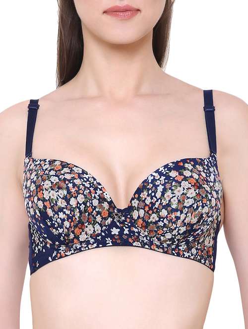 blue floral push up bra - 15227951 - Very Small Image - 1