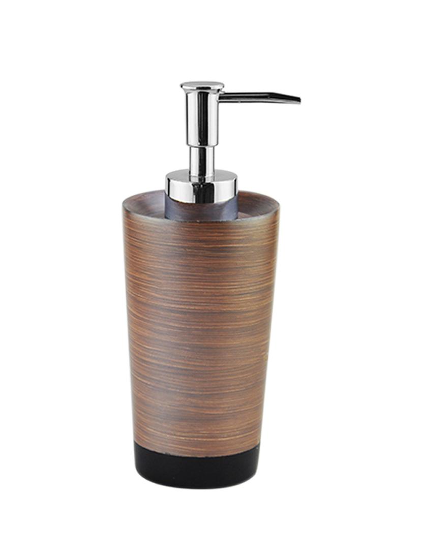 liquid soap dispenser, brown polyresin soap dispenser for kitchen, bathroom or common basin - 15327181 -  Standard Image - 1