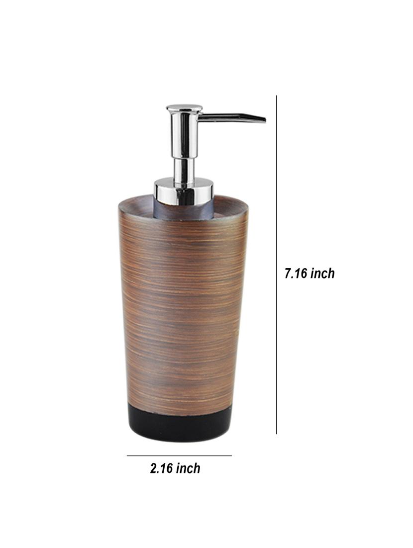 liquid soap dispenser, brown polyresin soap dispenser for kitchen, bathroom or common basin - 15327181 - Zoom Image - 2