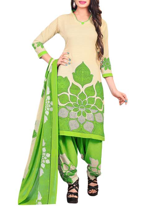 printed unstitched salwar suit - 15346599 - Very Small Image - 1