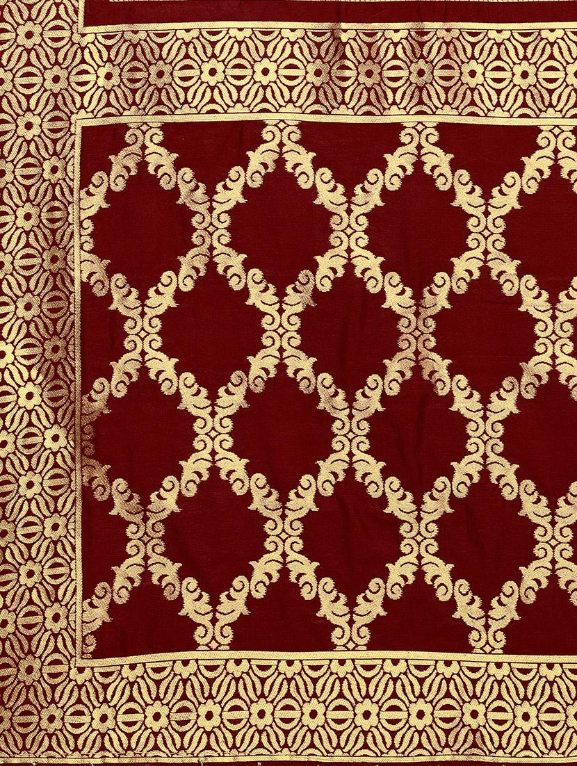 maroon silk dupatta - 15394302 - Zoom Image - 2
