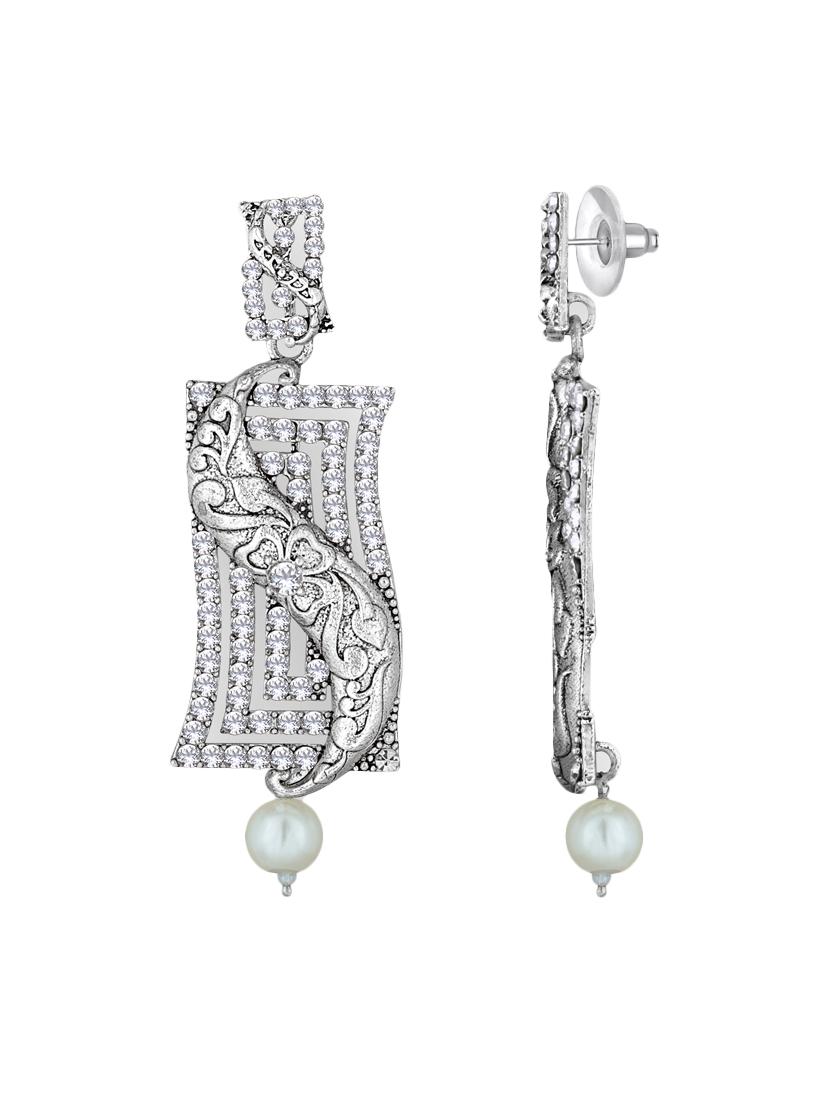 silver stone stone earrings - 15464646 - Zoom Image - 2