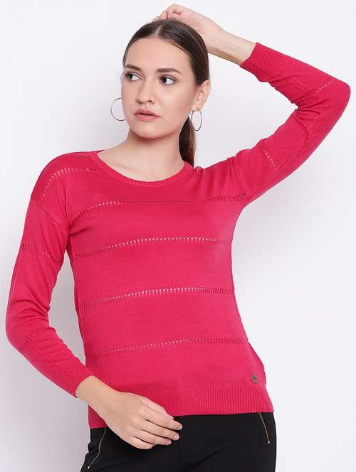 pointelle knit woolen pullover - 15476466 - Very Small Image - 1