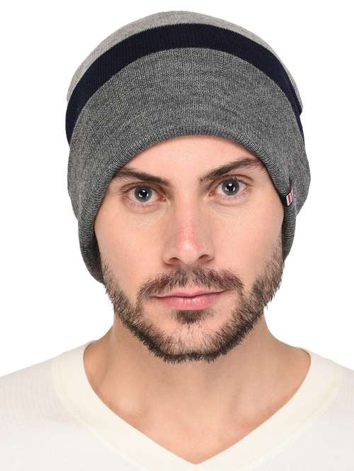 grey wool winter cap - 15498080 - Very Small Image - 1