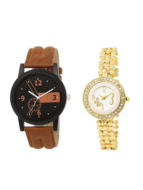 acnos round dial analog couple watch(wat-lr-01-203-combo) - 15500358 - Very Small Image - 1