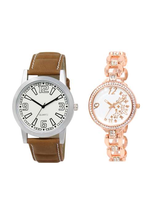 acnos round dial analog couple watch(wat-lr-15-210-combo) - 15501267 - Very Small Image - 1