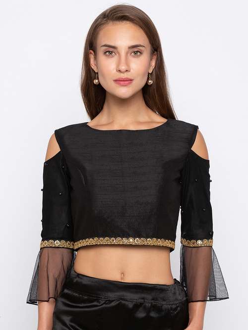 cold shouder with bell sleeeved blouse - 15520267 - Very Small Image - 1