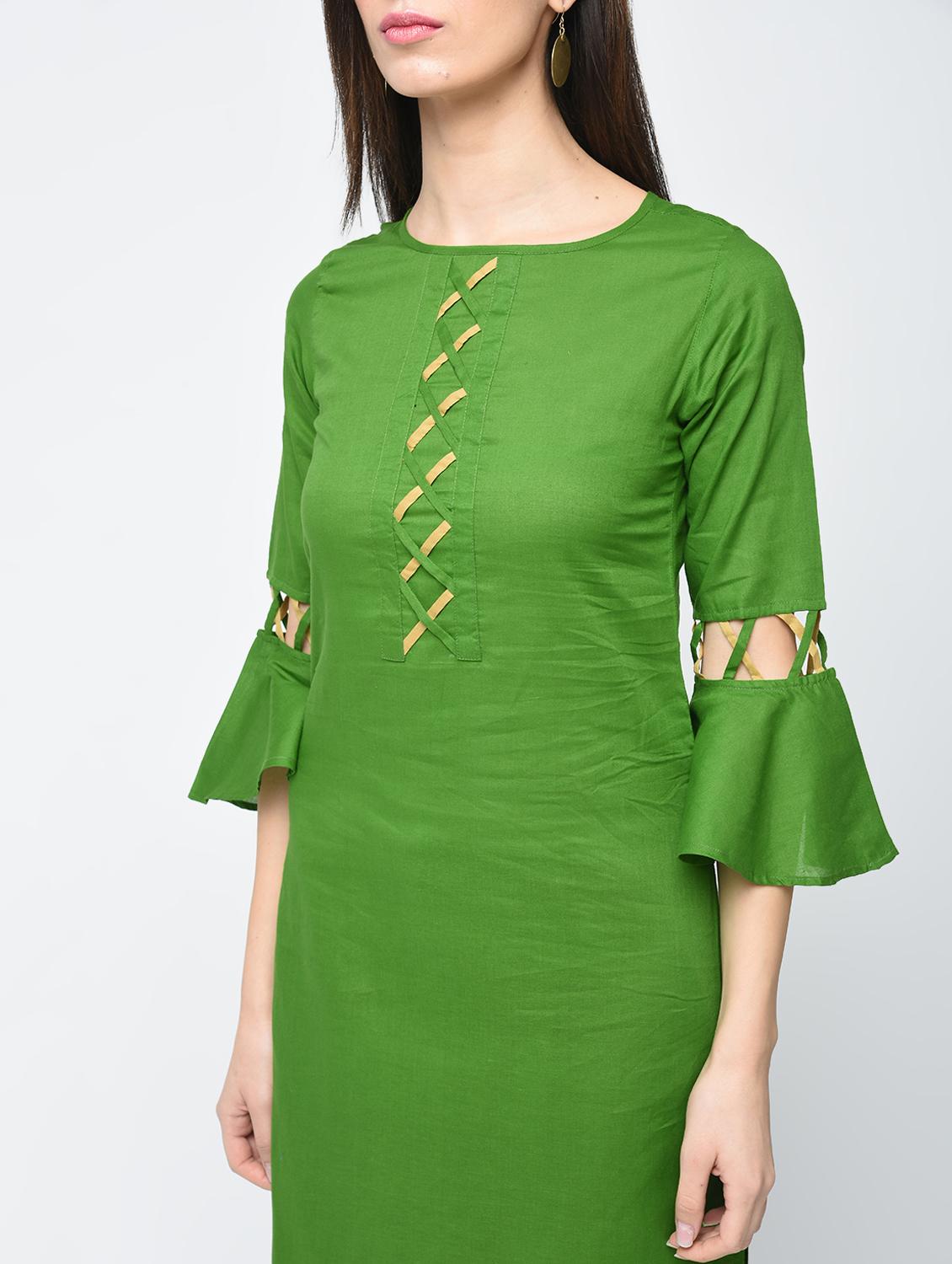 women's straight kurta - 15620258 - Standard Image - 3