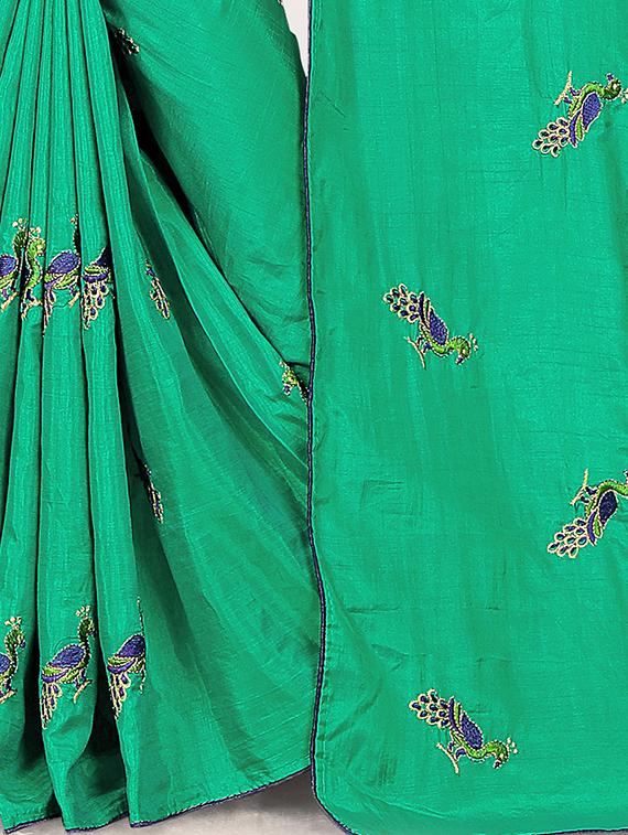 women's embroidered saree with blouse - 15644446 - Zoom Image - 2