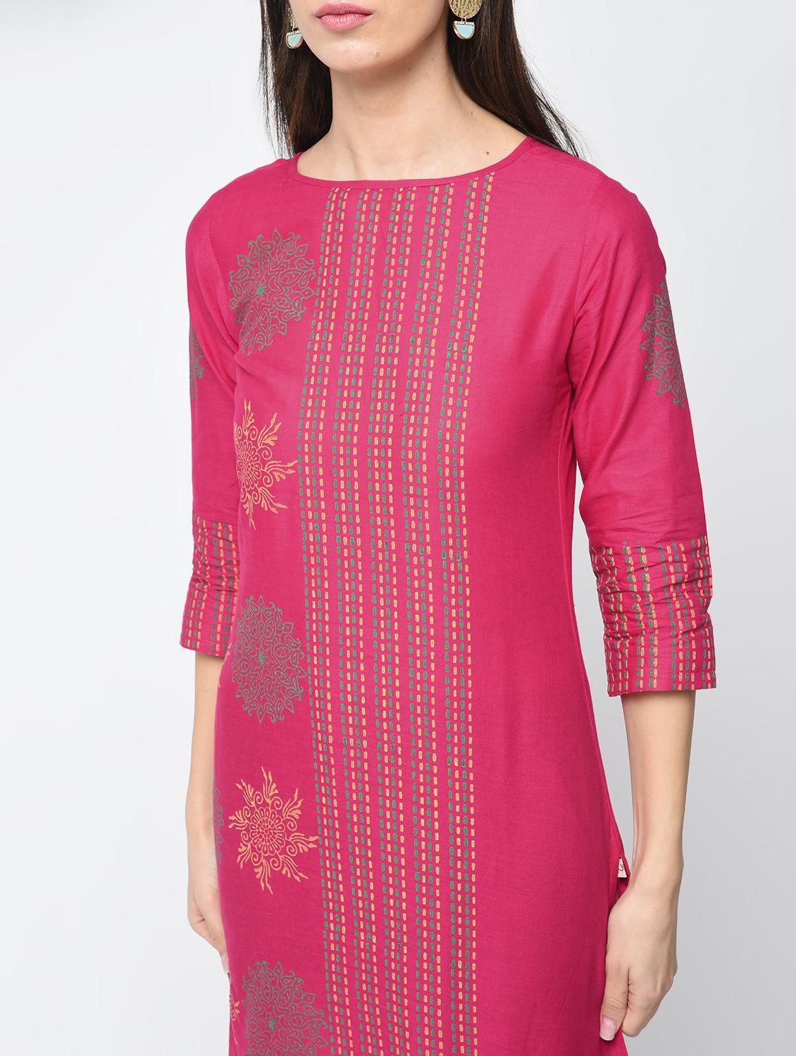 women's straight kurta - 15654159 - Standard Image - 3