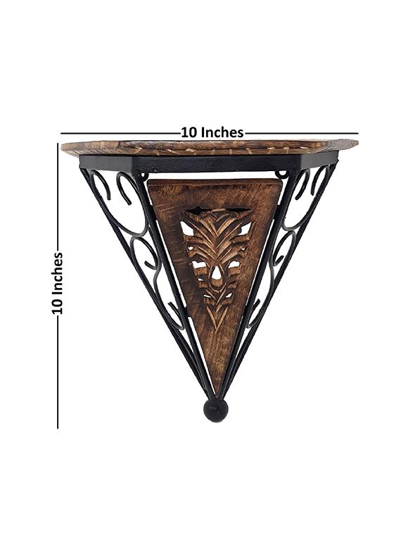 wood & wrought iron new fancy wall bracket pack of 2 - 15795461 - Zoom Image - 5