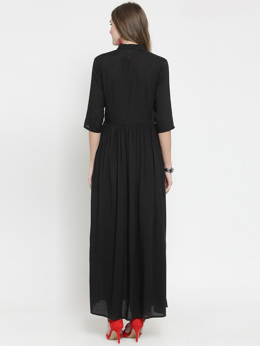 solid flared dress - 15802808 - Standard Image - 2