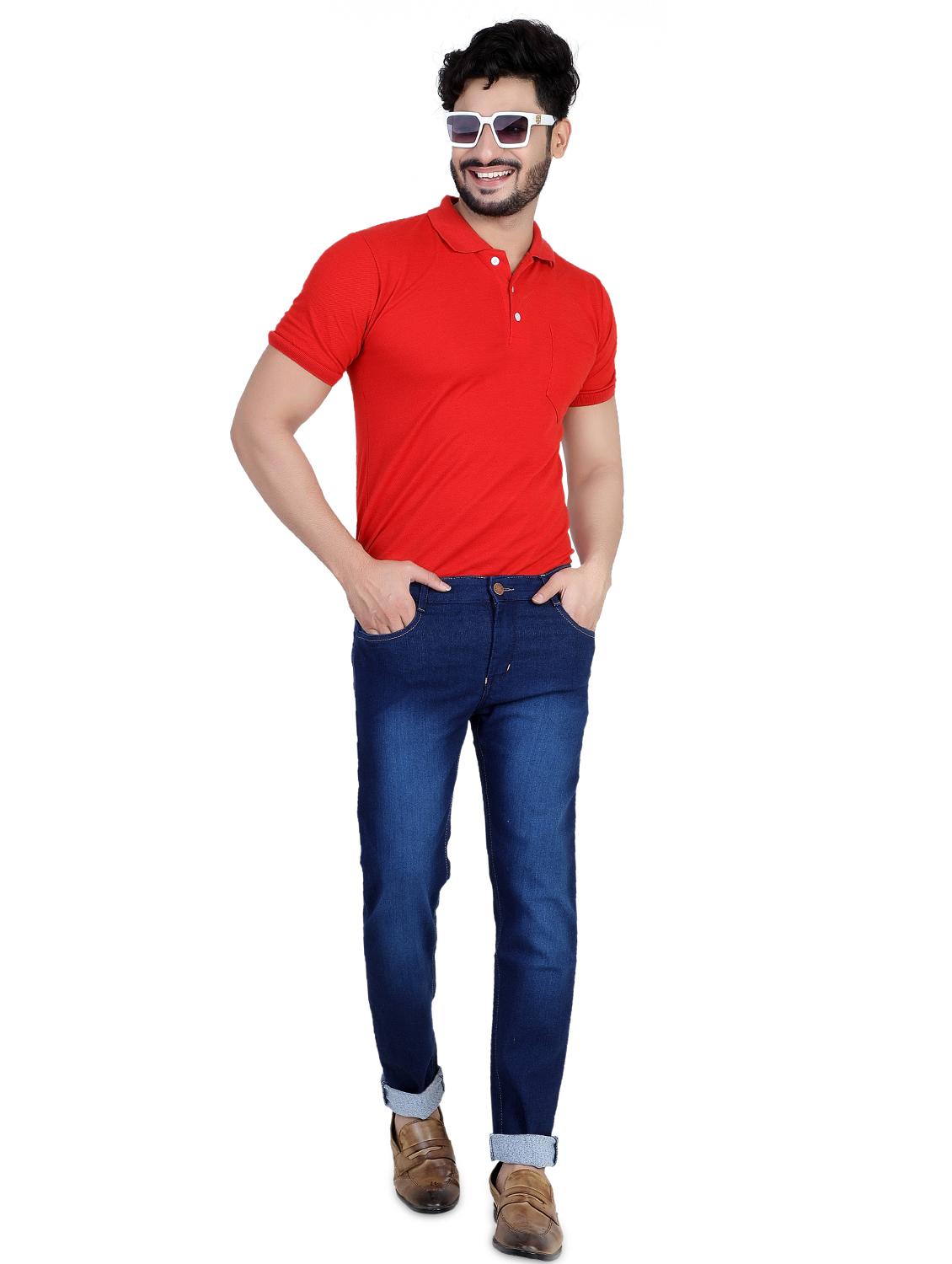 mens slim fit plain jeans - 15863339 - Standard Image - 3