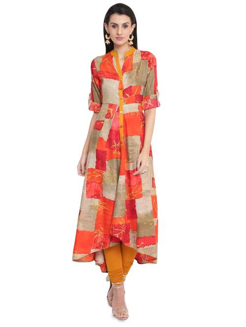 embroidered high low kurta - 15878509 - Very Small Image - 1