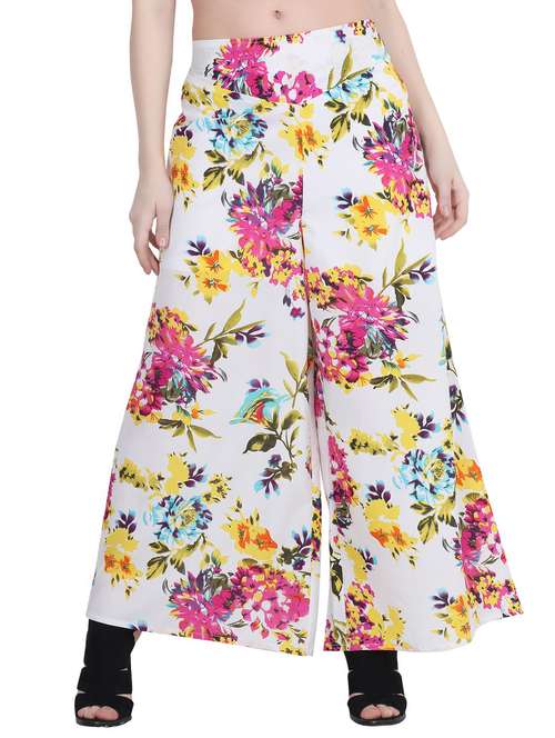 high rise floral palazzo - 15899929 - Very Small Image - 1