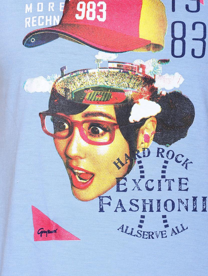 women's front print round neck t-shirt - 15996487 - Zoom Image - 3