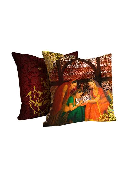 set of 2 16" x 16" square cushion covers - 16007224 - Very Small Image - 1