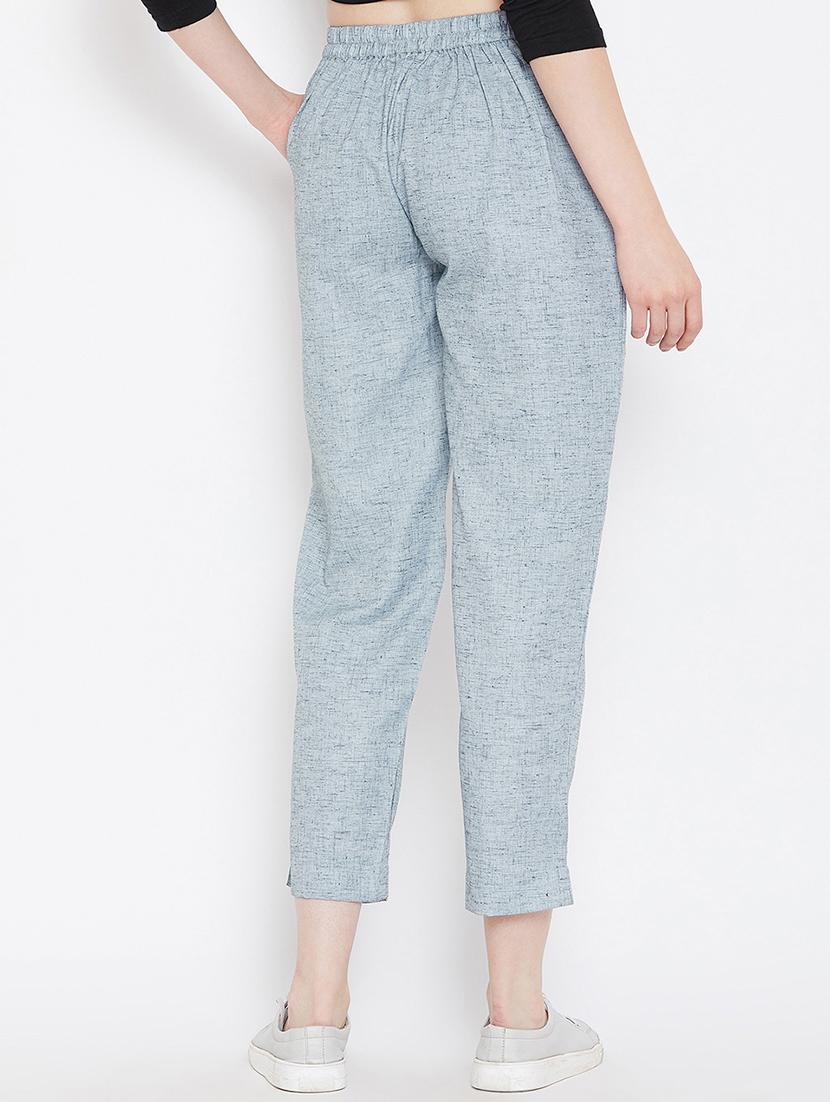 women solid mid rise trouser - 16047020 - Zoom Image - 2