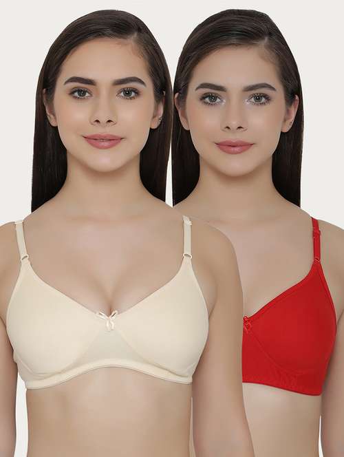 set of 2 bow patch bra - 16071352 - Very Small Image - 1