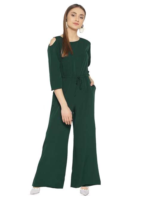 cold shoulder drawstring jumpsuit - 16139103 - Very Small Image - 1