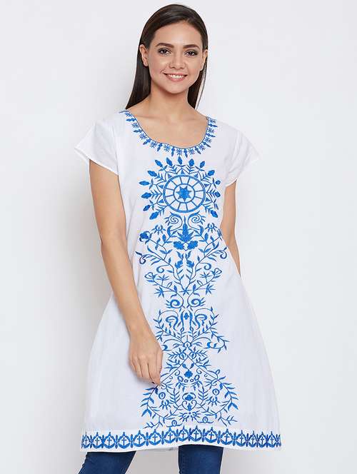 embroidered a-line kurti - 16186056 - Very Small Image - 1